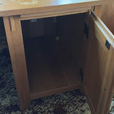 2 Wooden end tables with storage cabinet - thumbnail 2 of 11