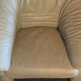 Cream Leather Armchair - thumbnail 2 of 5