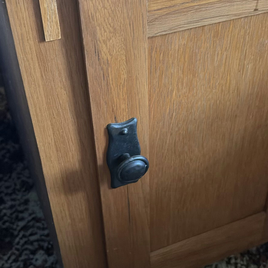 2 Wooden end tables with storage cabinet - image 3 of 11