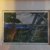 Framed Landscape Print and Two Wooden Relief Panels - thumbnail 5 of 9
