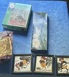 Assorted Jigsaw Puzzles and Framed Rooster Prints - thumbnail 3 of 13