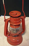 Pair of red vintage Winged Wheel lanterns - thumbnail 2 of 7