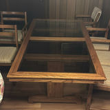 Wooden chairs with glass-top coffee table - thumbnail 8 of 10