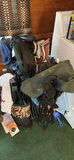 Stacked Folding Camping Chairs with Bags and Gear - thumbnail 1 of 5