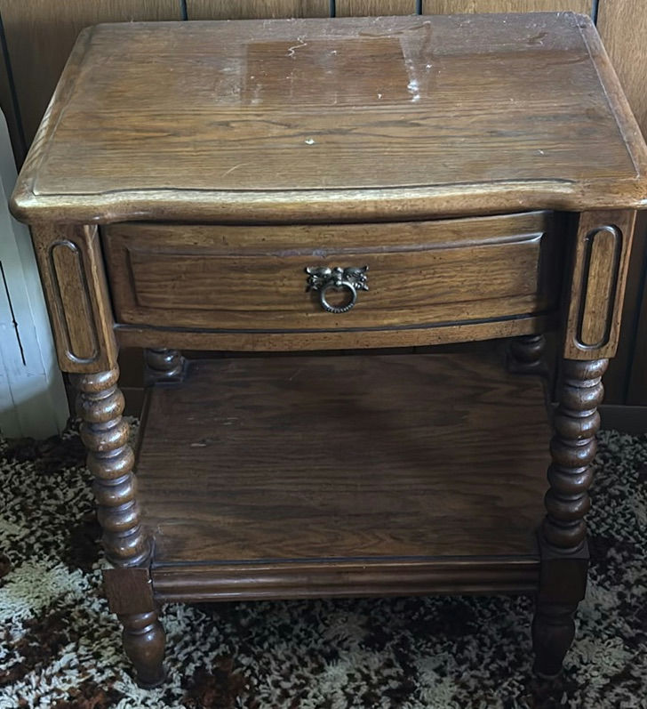 Wooden Two-Tier Side Table with Cosmo AM/FM Digital Clock Radio - image 11 of 13