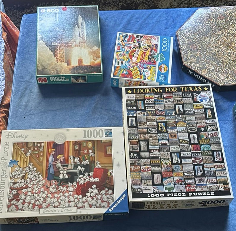 Assorted Jigsaw Puzzles and Framed Rooster Prints - image 1 of 13