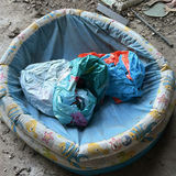 Circular Kiddie Pool with Crumpled Plastic Sheets - thumbnail 1 of 2