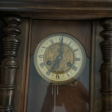 Antique wooden pendulum wall clock - thumbnail 2 of 7