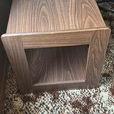 Wooden Two-Tier Side Table with Cosmo AM/FM Digital Clock Radio - thumbnail 3 of 13