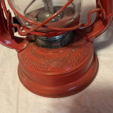 Pair of red vintage Winged Wheel lanterns - thumbnail 6 of 7