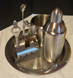 Stainless steel barware set with ice bucket and shaker - thumbnail 5 of 7