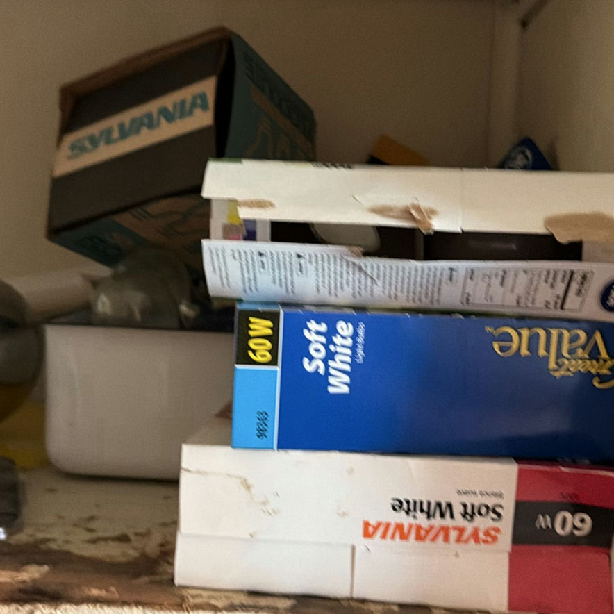 Garage shelf with cleaning products, oils, and hardware - image 6 of 8