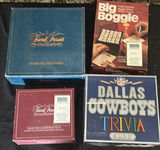 Boxed board games: Trivial Pursuit editions, Big Boggle, and Dallas Cowboys Trivia - thumbnail 1 of 5