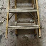 Yellow metal folding ladder - thumbnail 4 of 5
