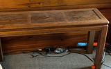 Oak rectangular coffee table with paneled top - thumbnail 3 of 6