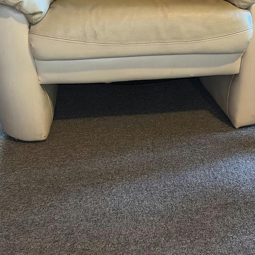 Cream Leather Armchair - image 4 of 5