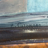 Landscape with village and mountains in ornate frame - thumbnail 5 of 8