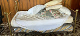 Brass daybed frame with mattress and pillows - thumbnail 1 of 6