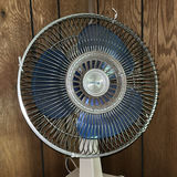 Vintage 12-Inch Oscillating Fan and Ceramic Table Lamp - thumbnail 2 of 6