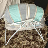 Foldable baby bassinet/rocker with bedding and accessories - thumbnail 6 of 9