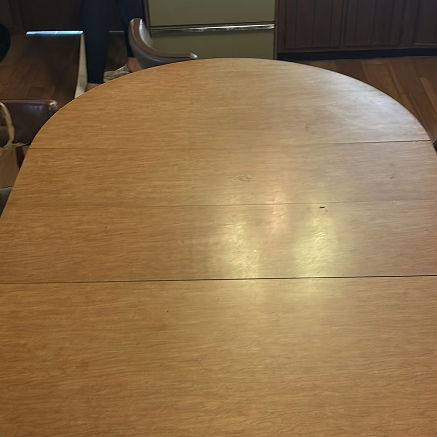 Wooden dining table with chairs - image 6 of 9