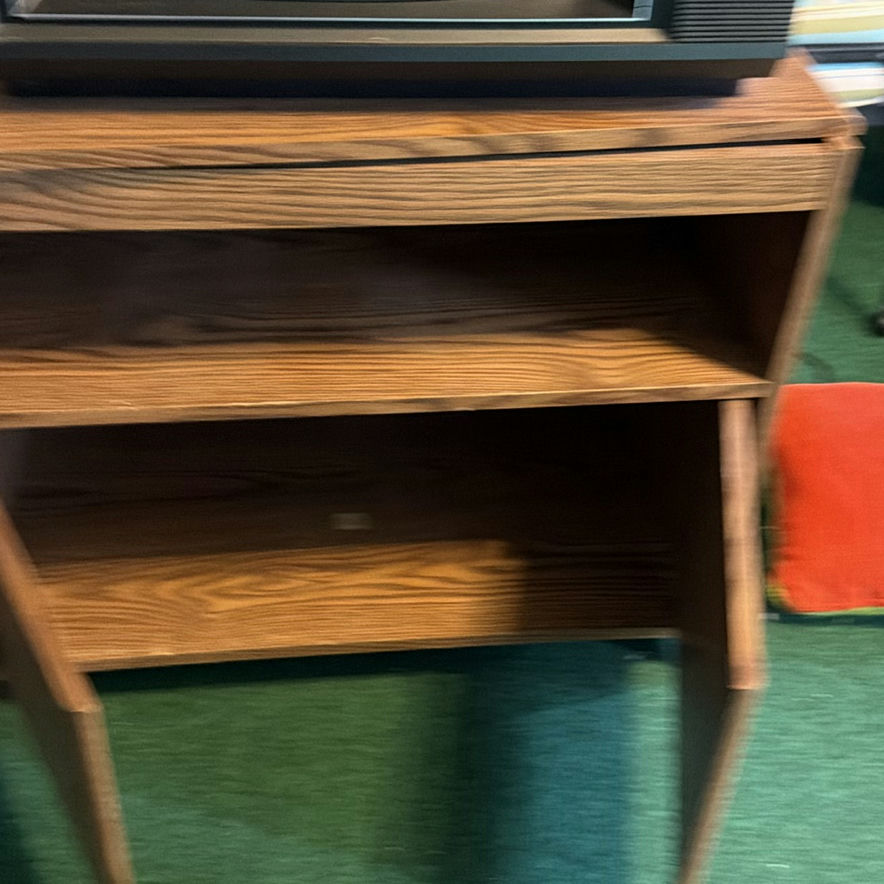 Vintage RCA XL-100 CRT television on wood media cabinet - image 4 of 6