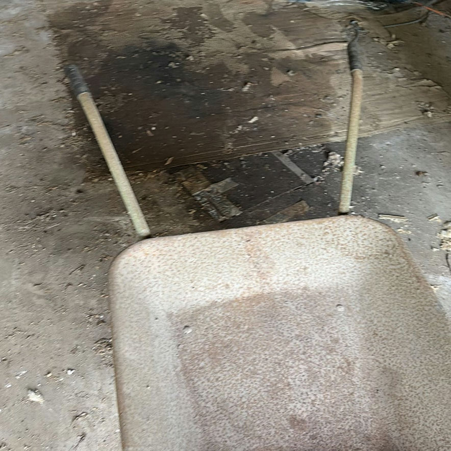 Wheelbarrow, life ring, and Slap Shot Hockey board - image 3 of 6