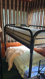 Metal bunk bed with two twin mattresses - thumbnail 1 of 6