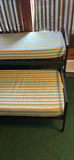 Metal bunk beds with striped mattresses - thumbnail 4 of 7