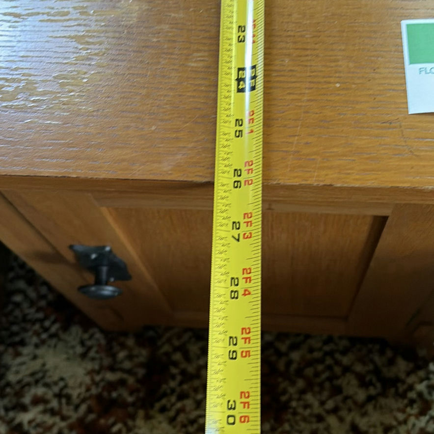 2 Wooden end tables with storage cabinet - image 10 of 11