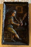 Framed Landscape Print and Two Wooden Relief Panels - thumbnail 3 of 9